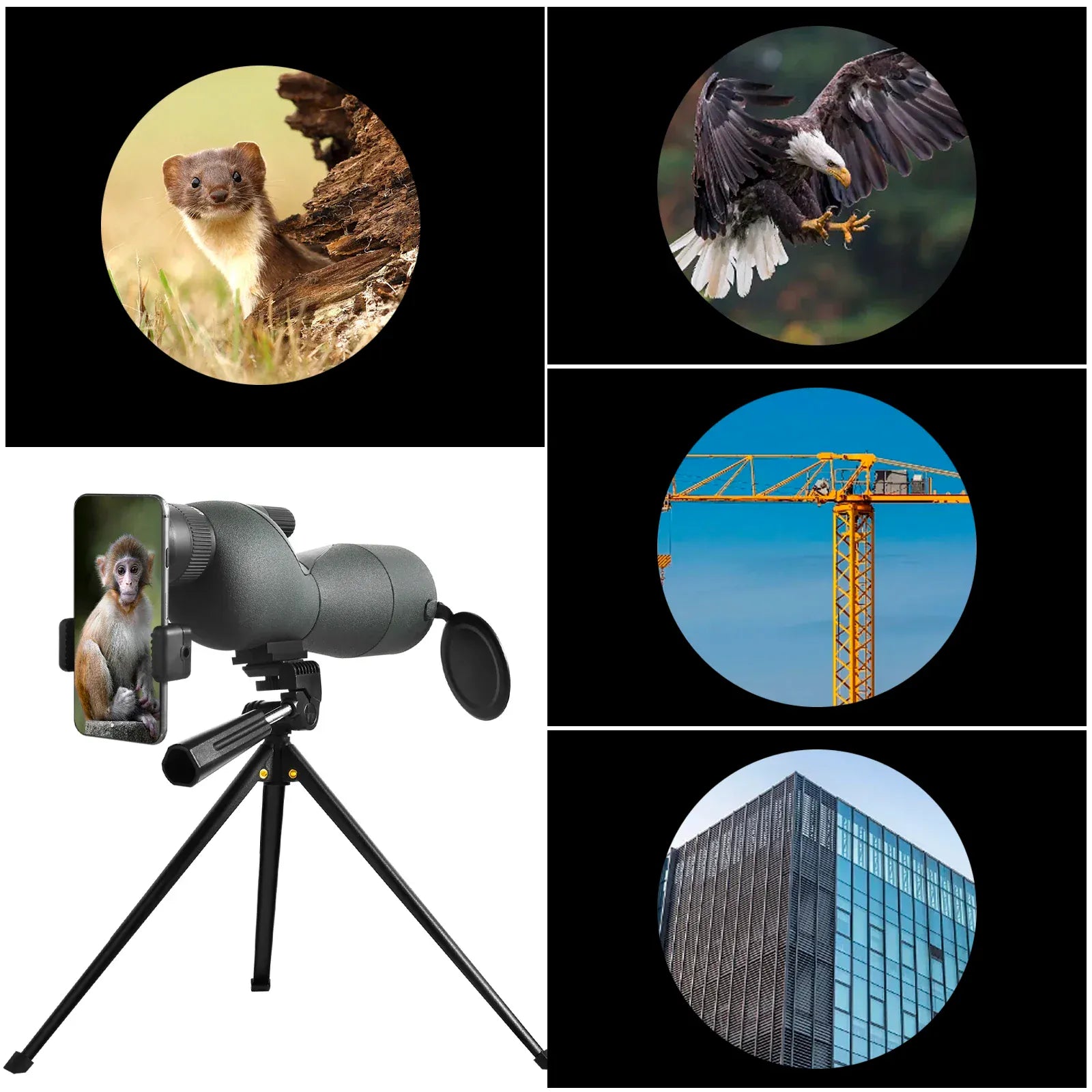 25-75x60 Binoculars Powerful Zoom Monoculars Waterproof With Tripod Birdwatching Target Shooting Outdoor Travel Camping Use