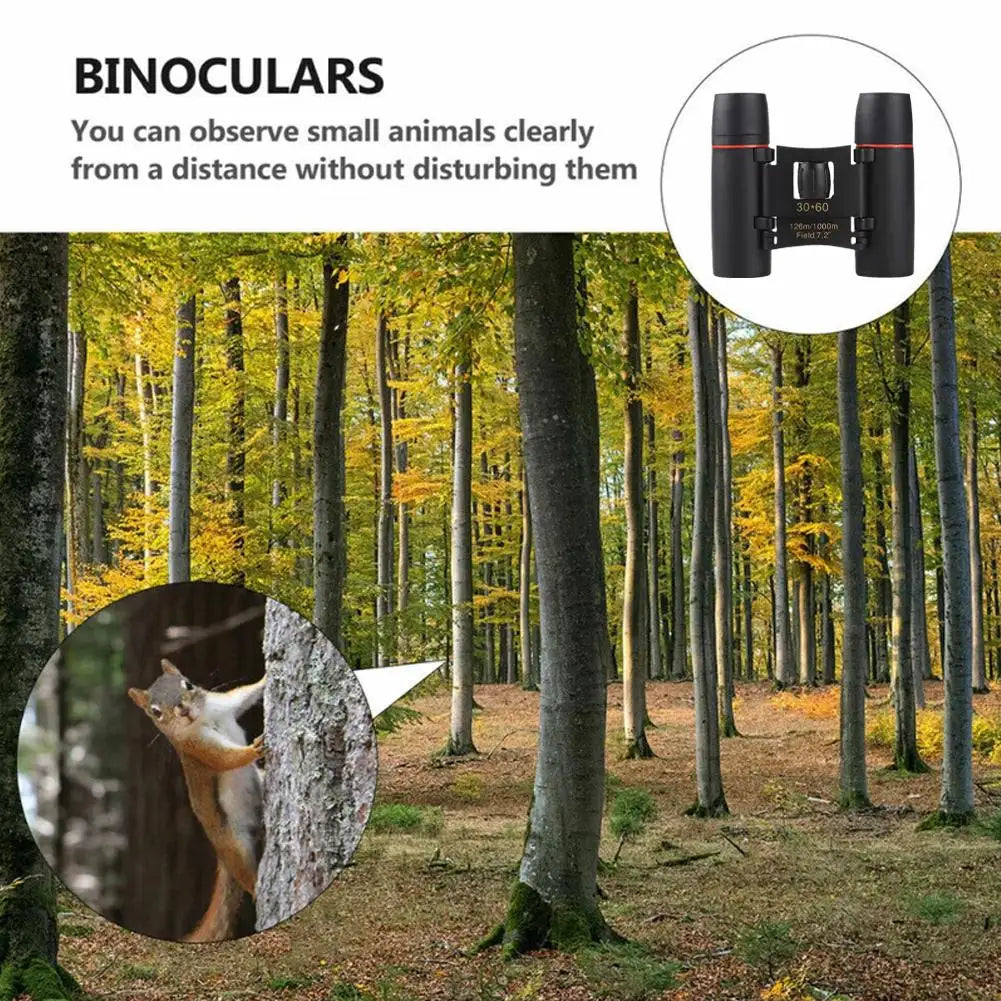 30X60 High Definition Foldable Binoculars - Outdoor High Magnification Low Light Night Vision Portable Lightweight Binoculars