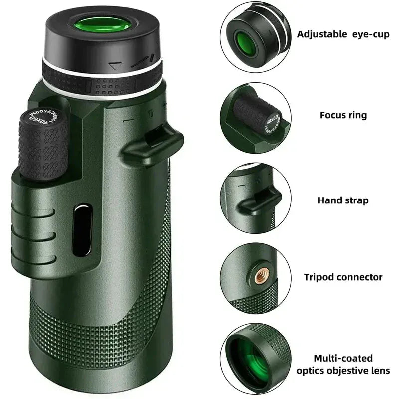 80x100 Portable Zoom HD 5000M Telescope