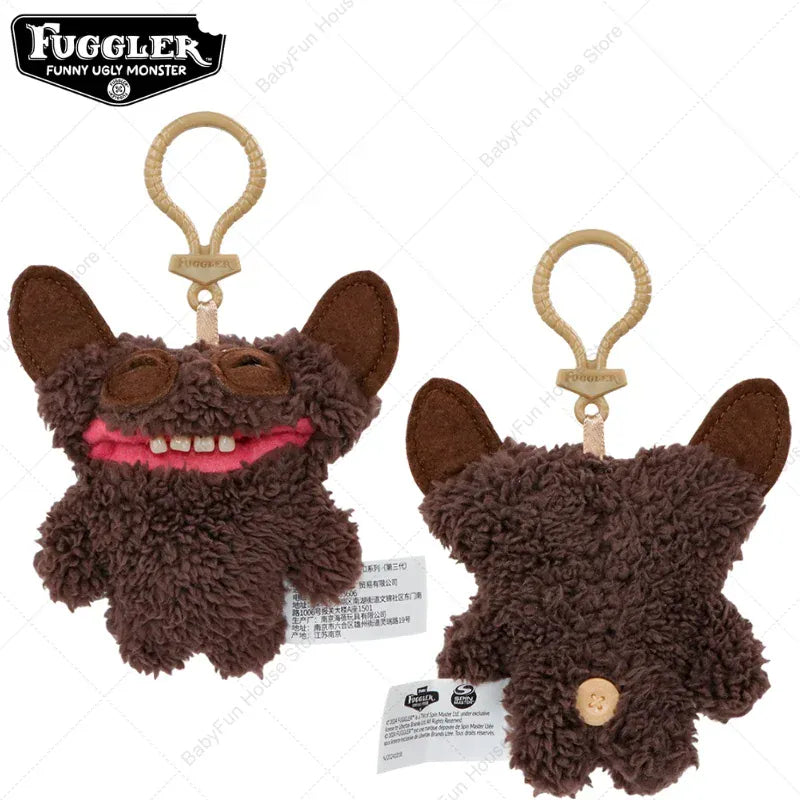 Original Fuggler Ugly Teeth Monsters Plush Toys Keychains Fugglers Wide Eyed Weirdo Annoyed Alien Rabbit Peluche Dolls Pendants