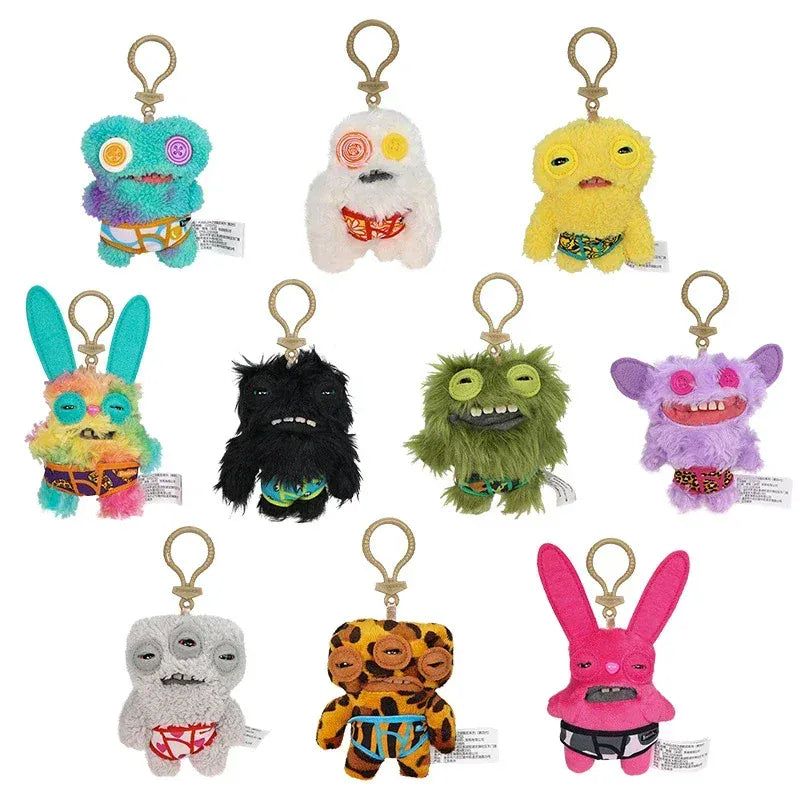Fuggler Soft Plush Dolls Keychain Ugly Grin Cute Teeth Monster Pendant Fugg Cartoon Funny Backpack Keyring Accessories Gifts11CM