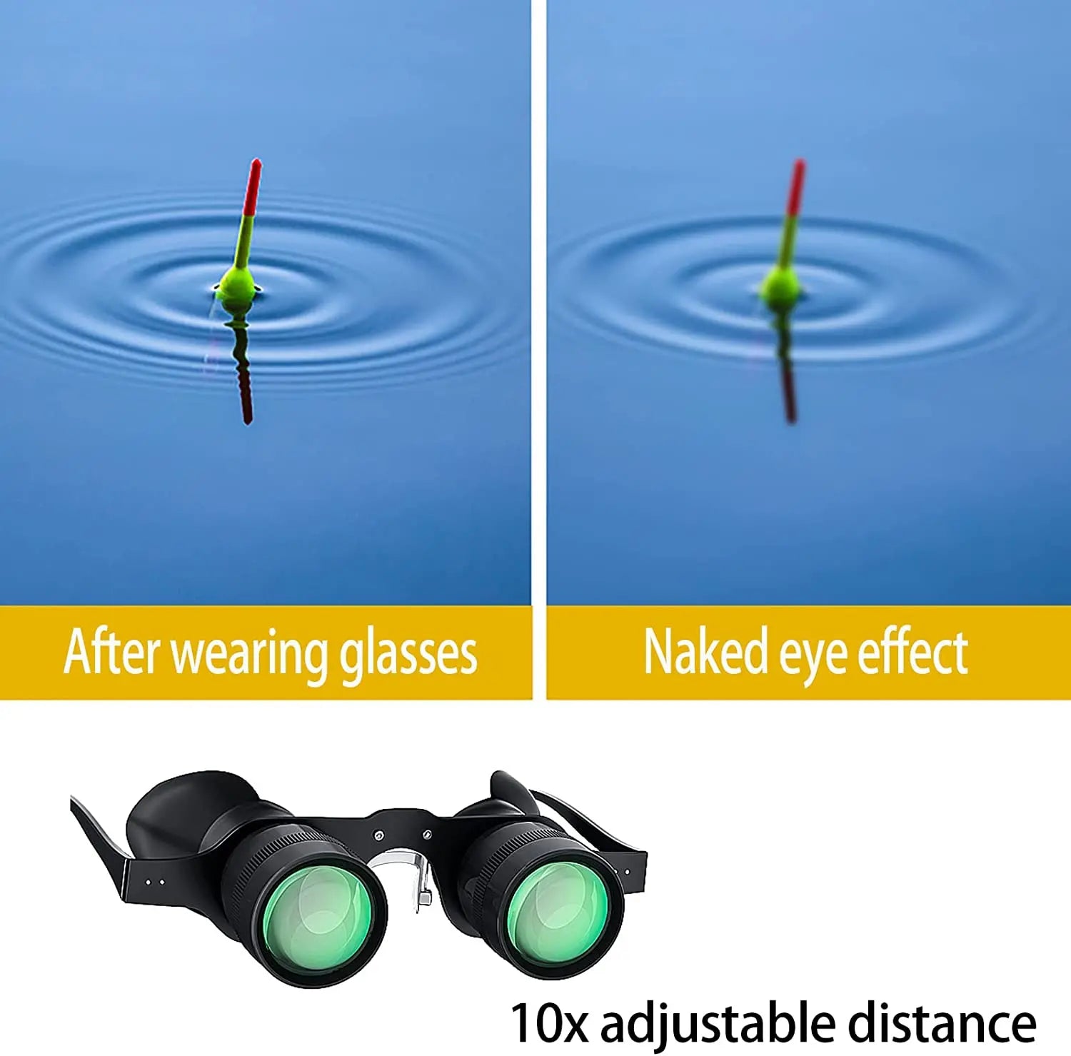 Fishing Binoculars for outdoor bird watching, fishing, sports, theater professional hands-free glasses HD portable telescope