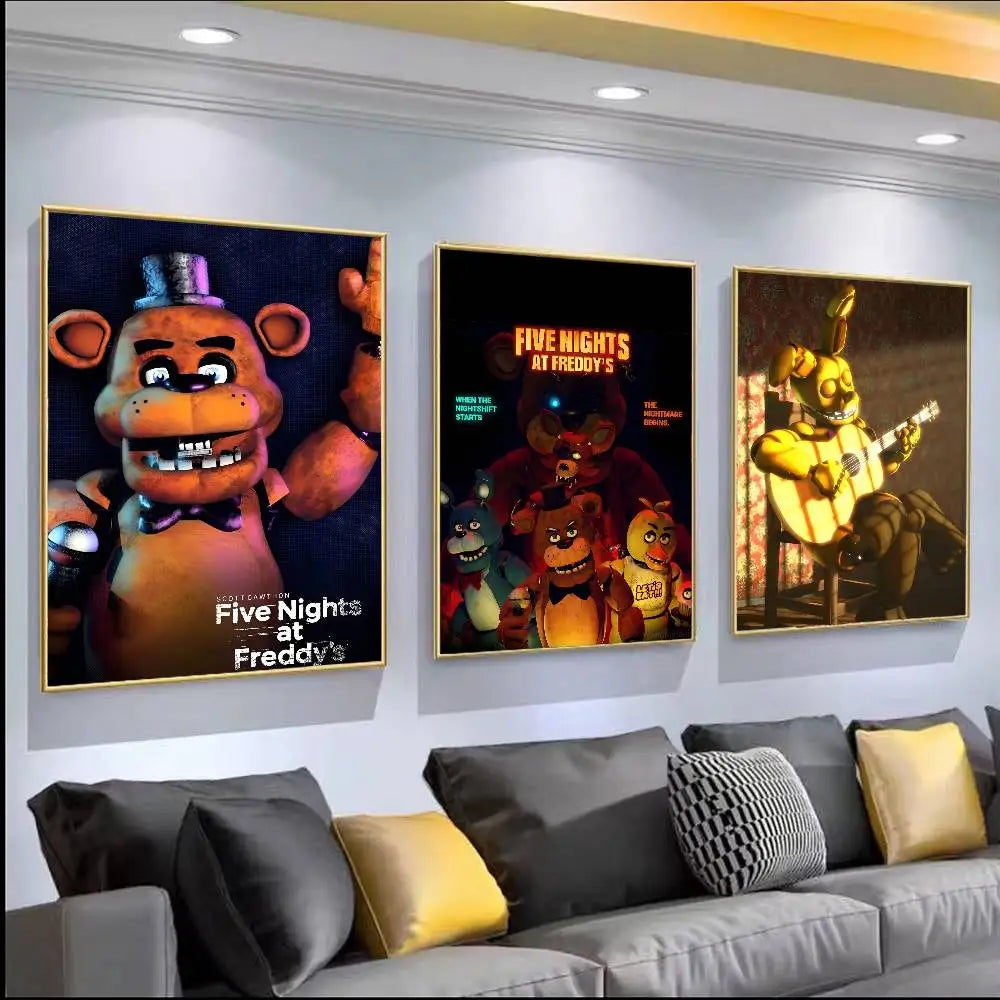 FNAF Five-nights-At-Freddys Ultimate Group Poster HD art poster for home living room bar office decoration sticky, waterproof