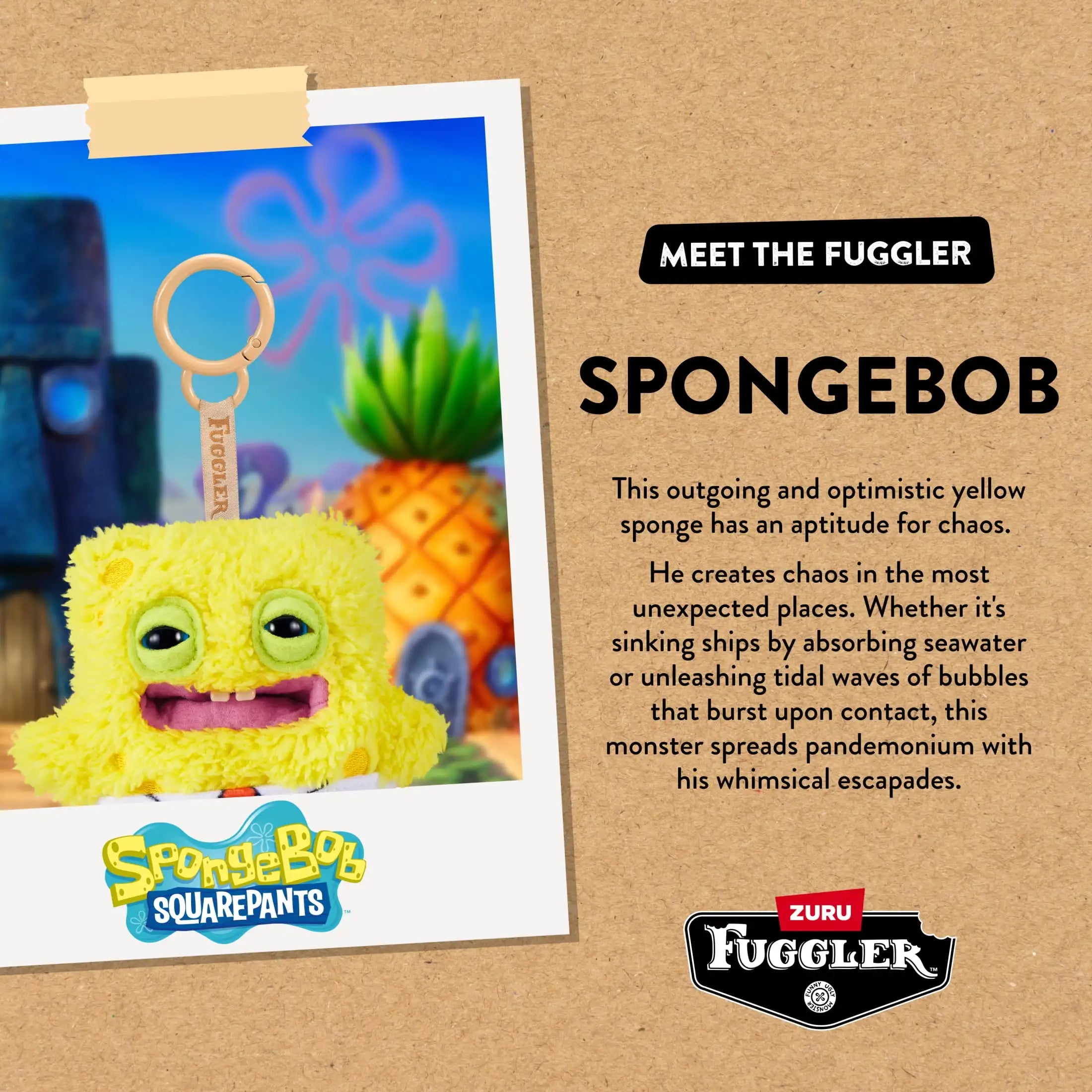 Fuggler Funny Ugly Monster Plush Toys Keychain Kawaii Fuggler Monster Rabbits Cute Stuffed Peluche Dolls Pendants Gifts Kid 12CM