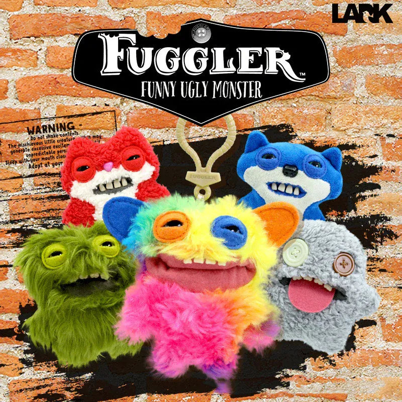 Fuggler Soft Plush Dolls Keychain Ugly Grin Cute Teeth Monster Pendant Fugg Cartoon Funny Backpack Keyring Accessories Gifts11CM