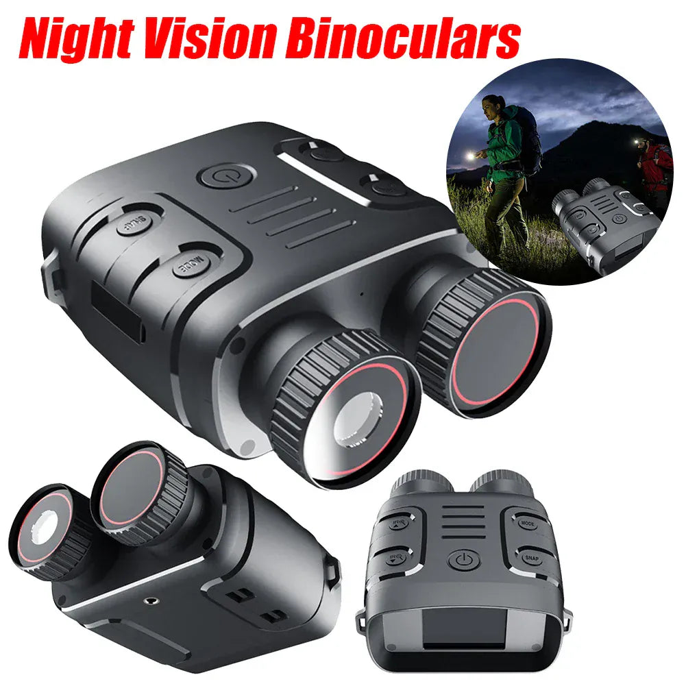 HD 1080P 5X Binocular Binocular Infrared Night-Visions Device Day Night Use Photo Video Taking Digital Zoom for Hunting Boating