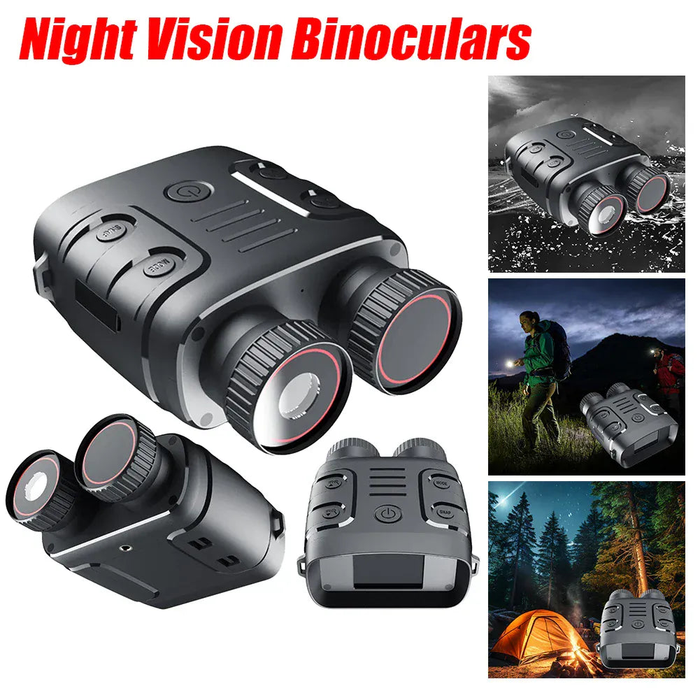 HD 1080P 5X Binocular Binocular Infrared Night-Visions Device Day Night Use Photo Video Taking Digital Zoom for Hunting Boating