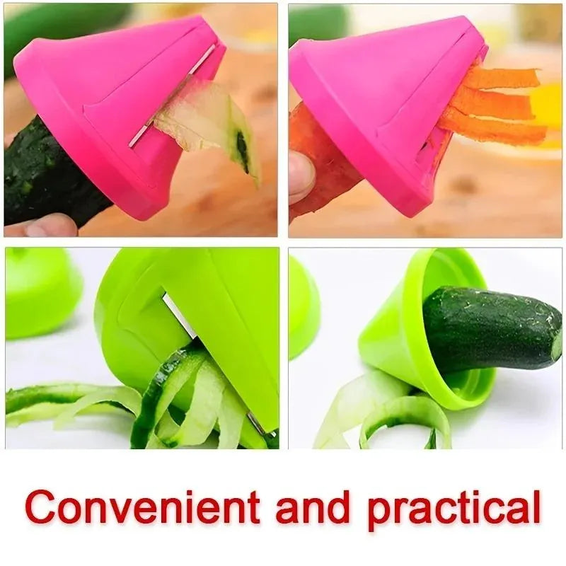 Kitchen Rotating Shredder Spiral Peeler Manual Vegetable Slicer