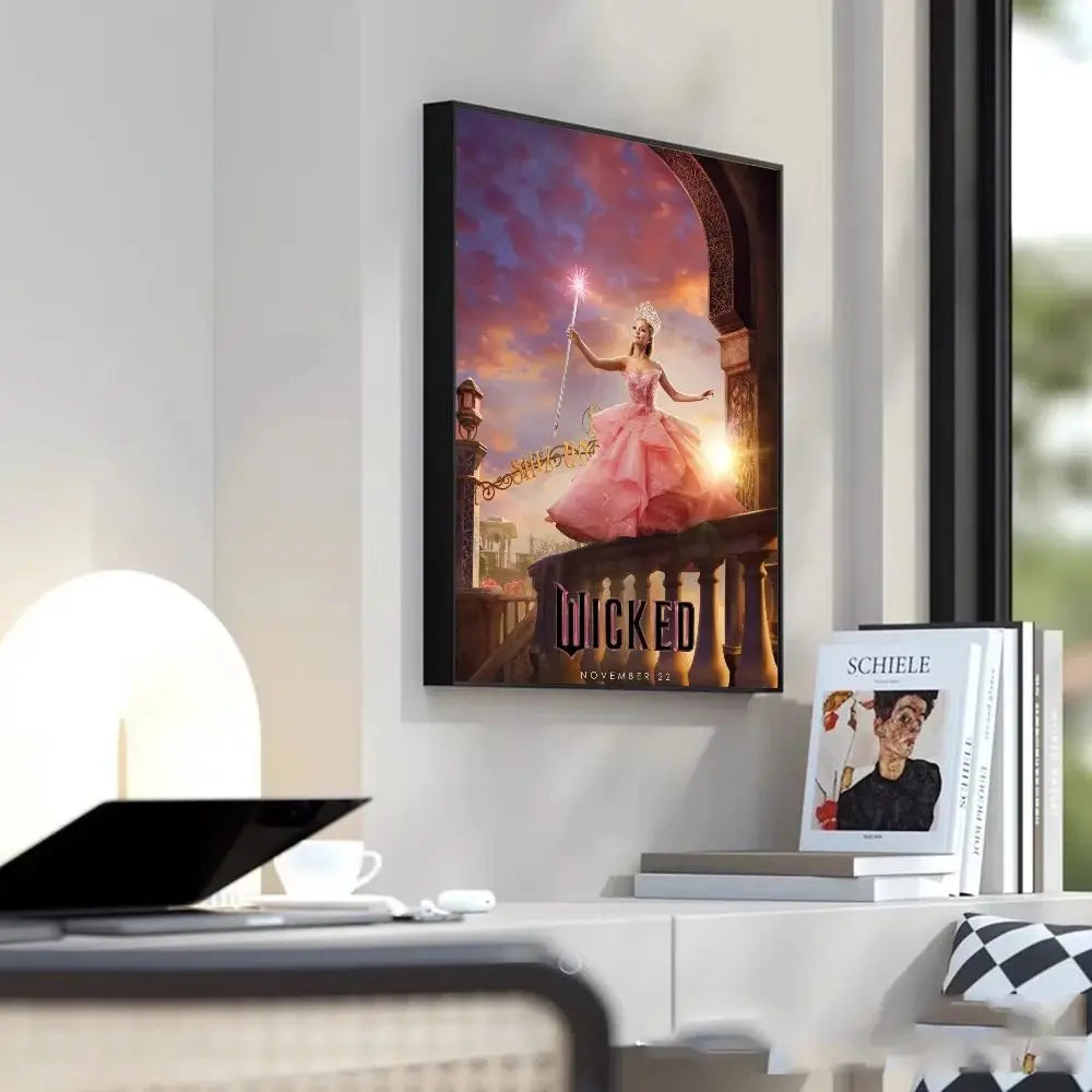 Movie Wicked 2025 Poster Poster HD art sticky wall waterproof home living room bedroom bar aesthetic decoration