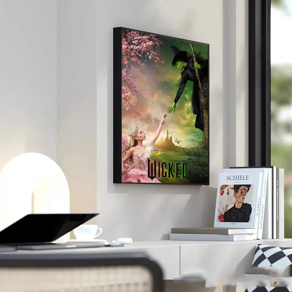 Movie Wicked 2025 Poster Poster HD art sticky wall waterproof home living room bedroom bar aesthetic decoration