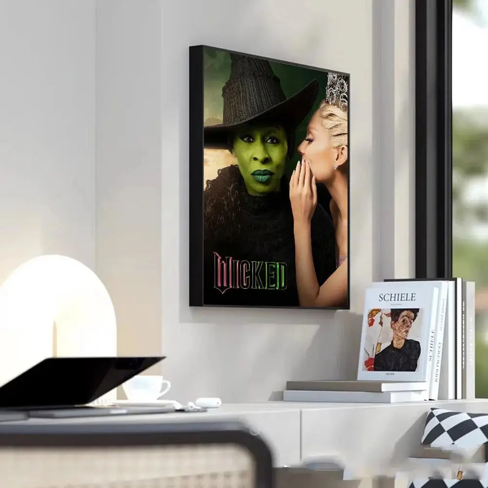 Movie Wicked 2025 Poster Poster HD art sticky wall waterproof home living room bedroom bar aesthetic decoration