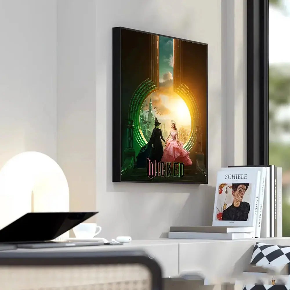 Movie Wicked 2025 Poster Poster HD art sticky wall waterproof home living room bedroom bar aesthetic decoration