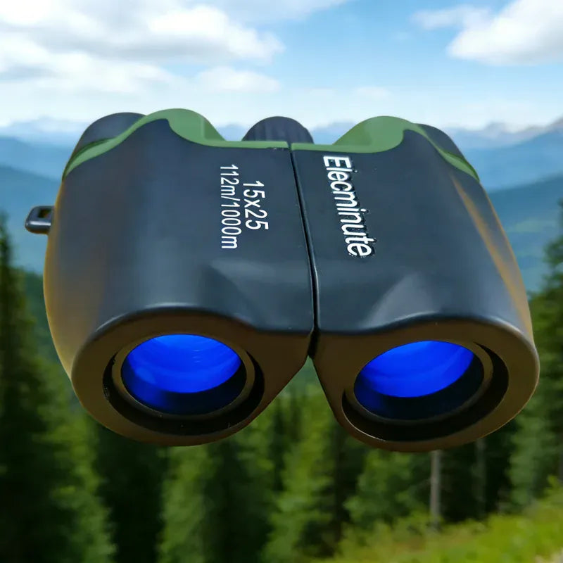 New 15x25 HD Powerful Binoculars Mini Telescope BAK4 FMC Optics Long Range For Hunting Outdoor Camping Hiking Adventure Travel