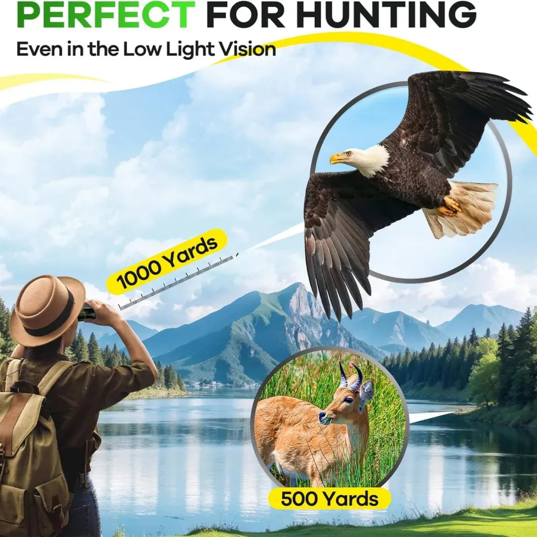 New 15x25 HD Powerful Binoculars Mini Telescope BAK4 FMC Optics Long Range For Hunting Outdoor Camping Hiking Adventure Travel