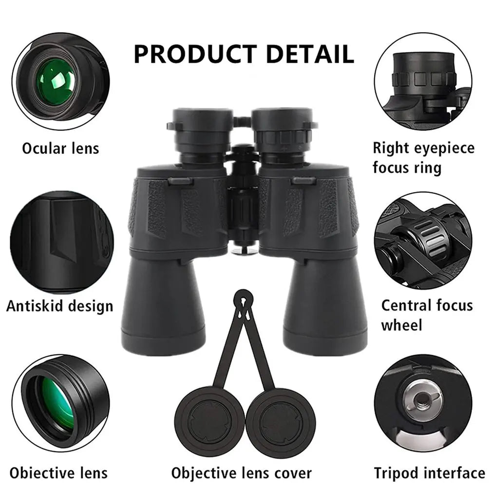 Outdoor Binoculars Large-aperture 20×50 Binoculars Night Vision High Magnification All-optical Binoculars Dropshipping Wholesale